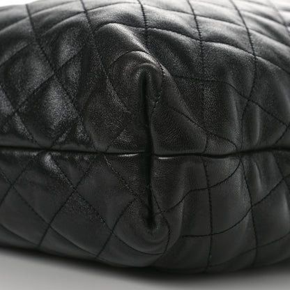 Saint Laurent Lambskin Quilted Maxi Icare Shopping Tote Black 9 of 9