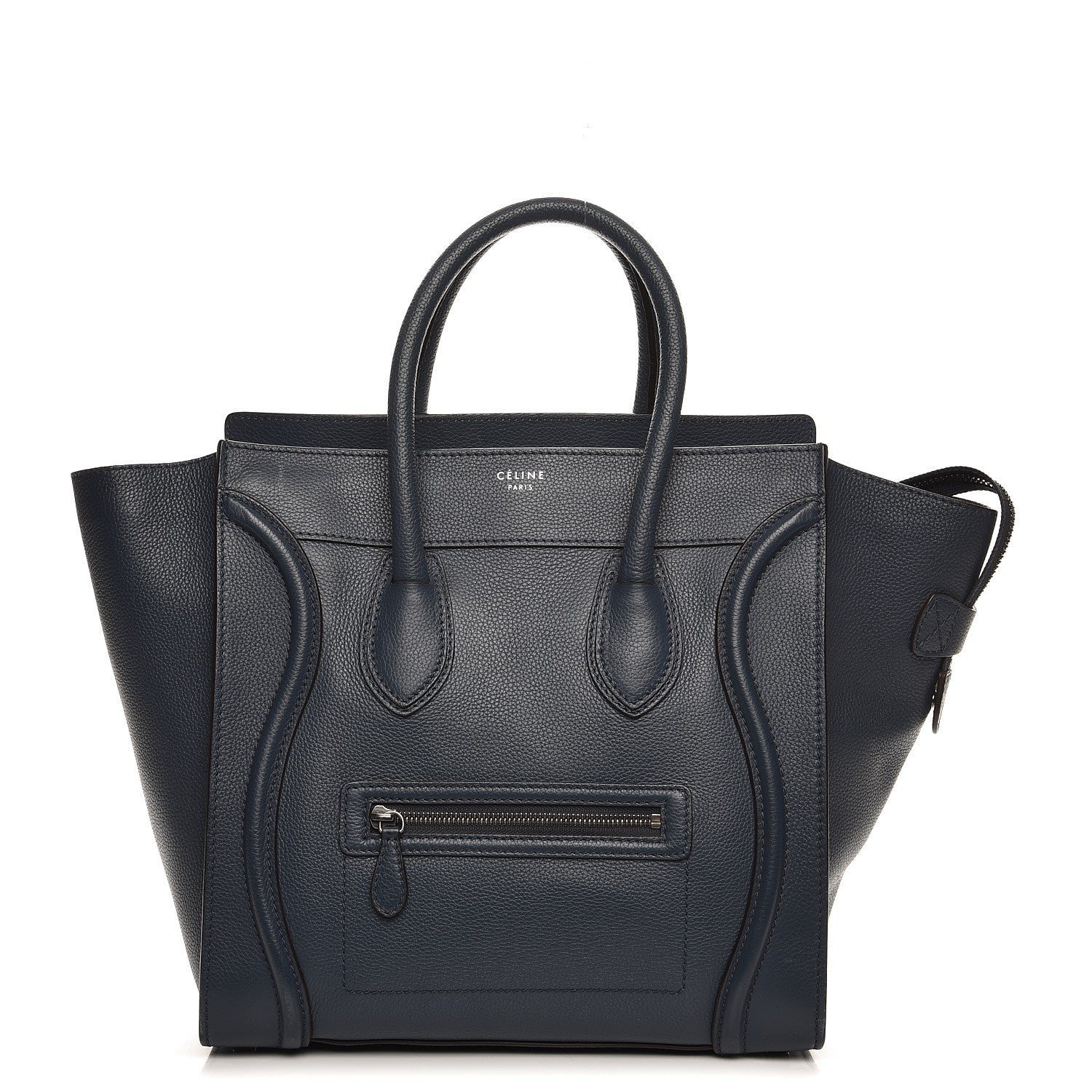 Celine Drummed Calfskin Mini Luggage Orage 1 of 12