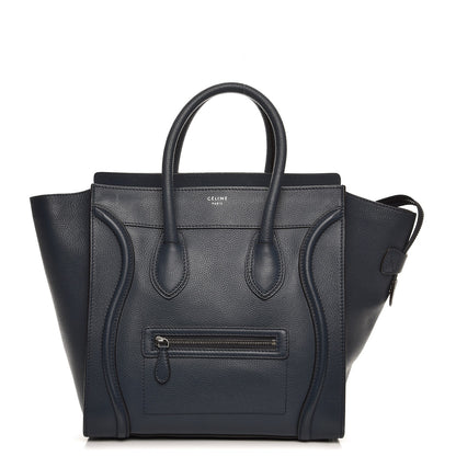Celine Drummed Calfskin Mini Luggage Orage 1 of 12