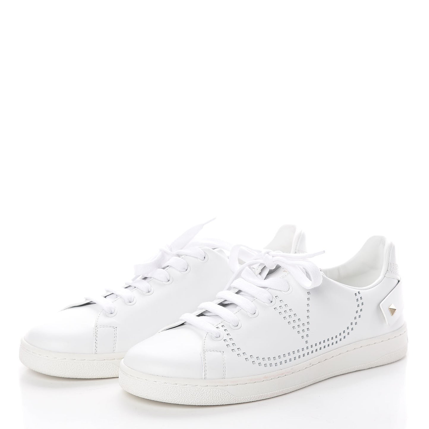 Calfskin Womens Backnet Sneakers 38.5 White