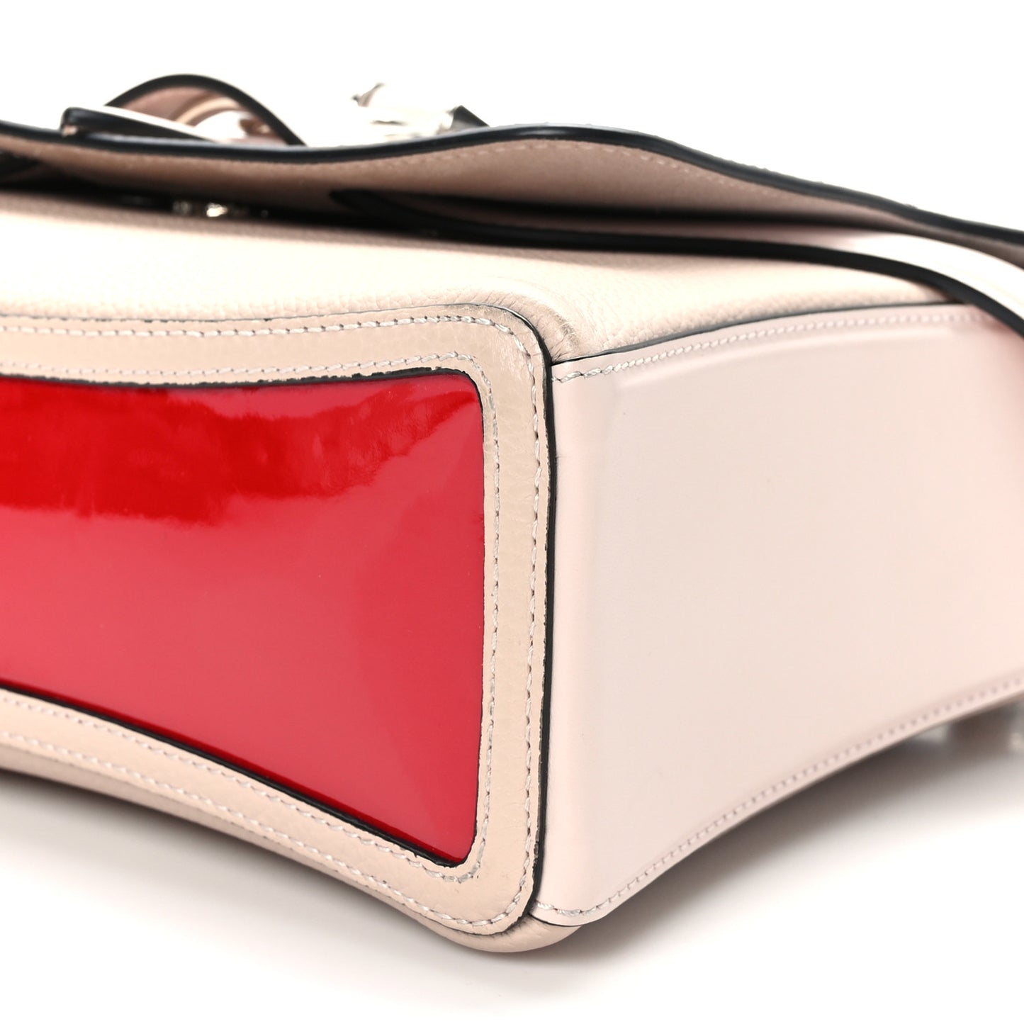 Pebbled Calfskin Medium Rubylou Shoulder Bag Nude