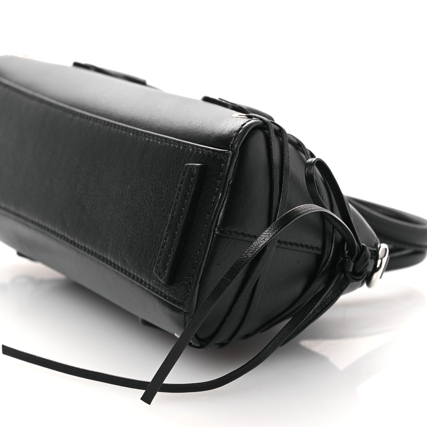 Calfskin Lace Mini Antigona Stretch Black