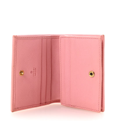 Gucci Wonka Grain Calfskin Diana Card Case Wallet Wild Rose 5 of 7