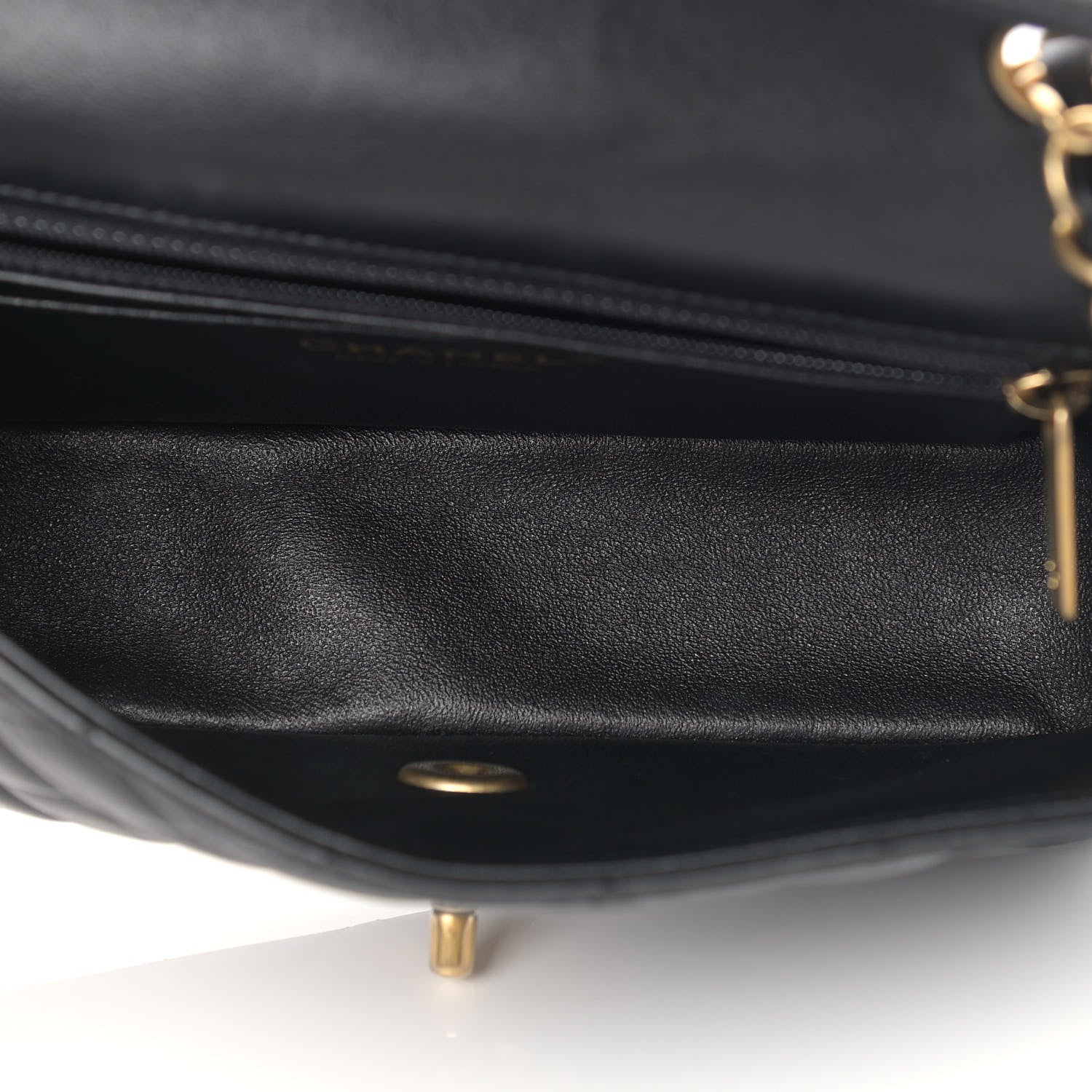 Chanel Lambskin Quilted Mini Rectangular Flap Black 4 of 9