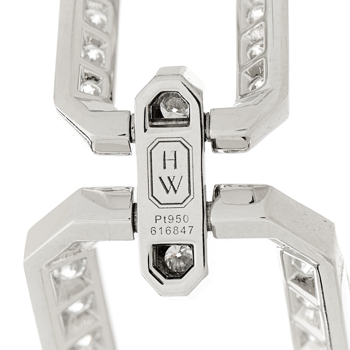 Platinum Diamond Medium Links Earrings