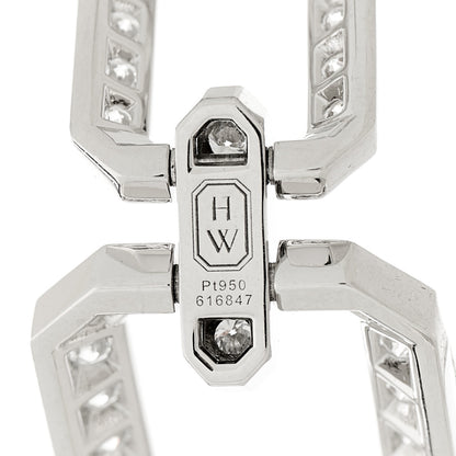 Harry Winston Platinum Diamond Medium Links Earrings 5 of 5