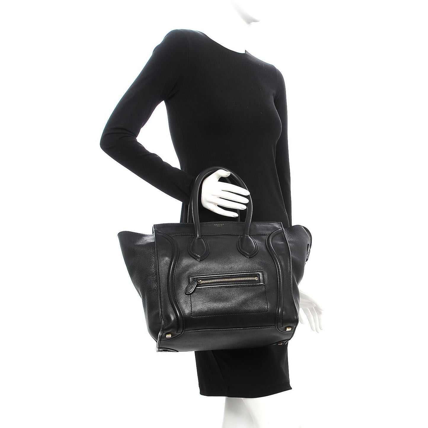 Smooth Calfskin Mini Luggage Black