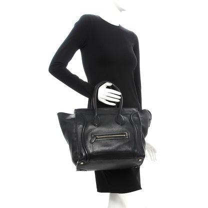 Celine Smooth Calfskin Mini Luggage Black 2 of 12