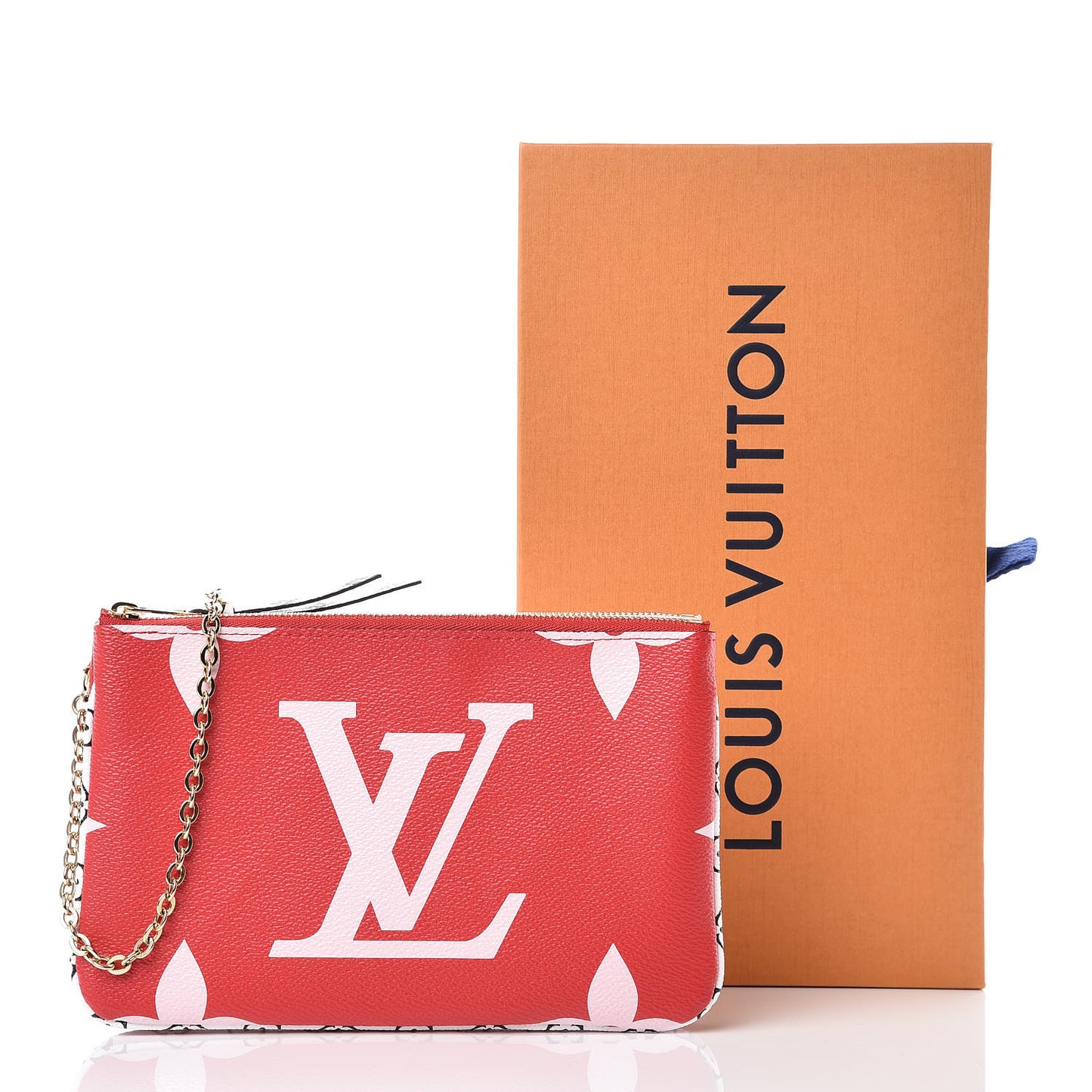 Monogram Giant Double Zip Pochette Rouge