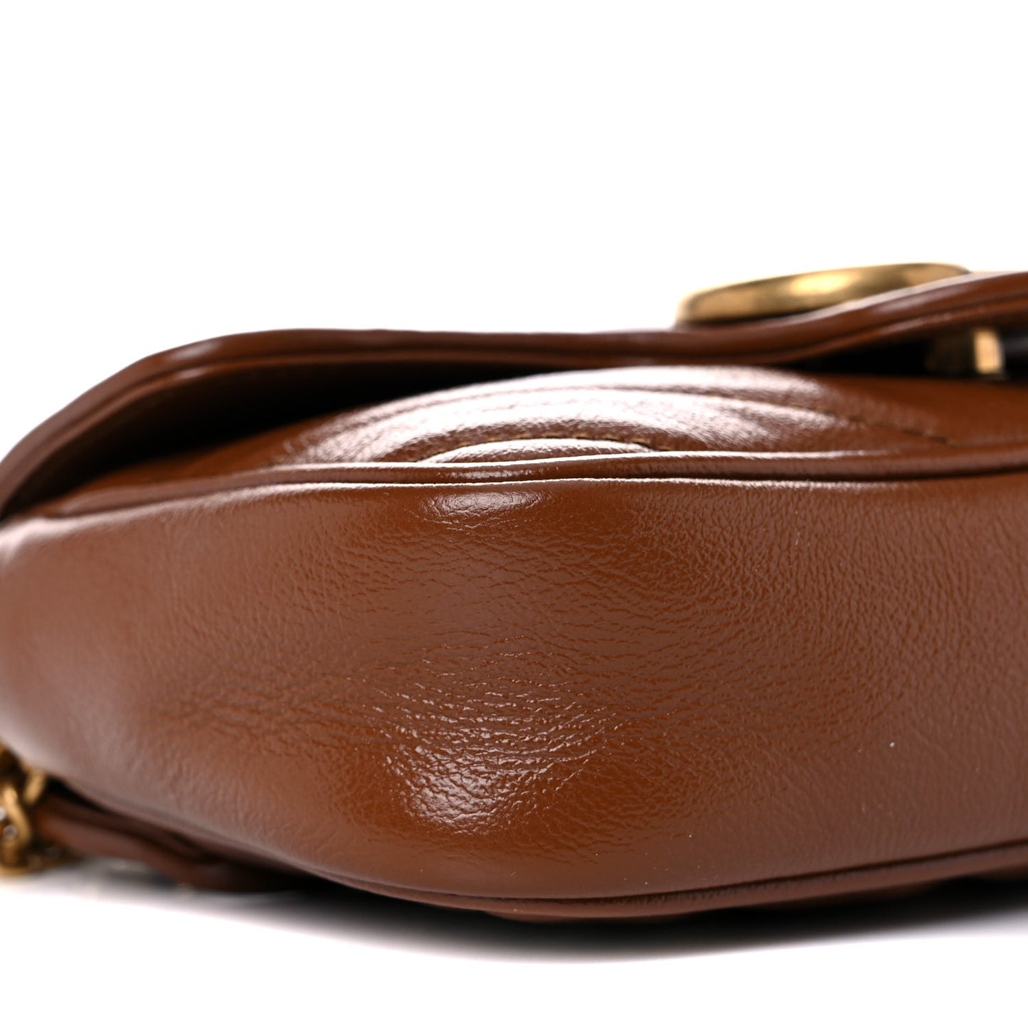 Azalea Calfskin Matelasse Diagonal Super Mini GG Marmont Shoulder Bag Cuir