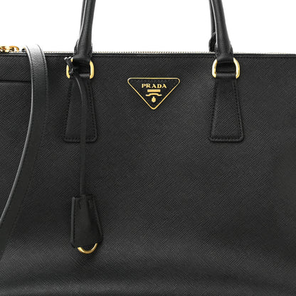 Prada Saffiano Medium Galleria Double Zip Tote Black 8 of 13