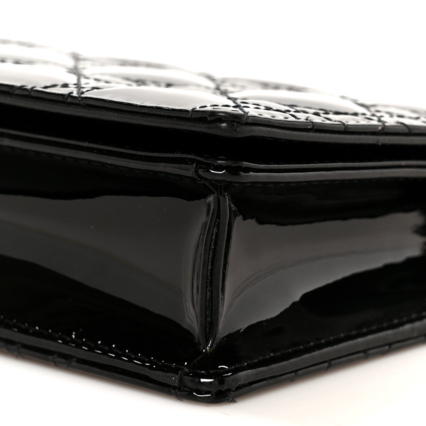 Patent Cannage Lady Dior Convertible Clutch Black