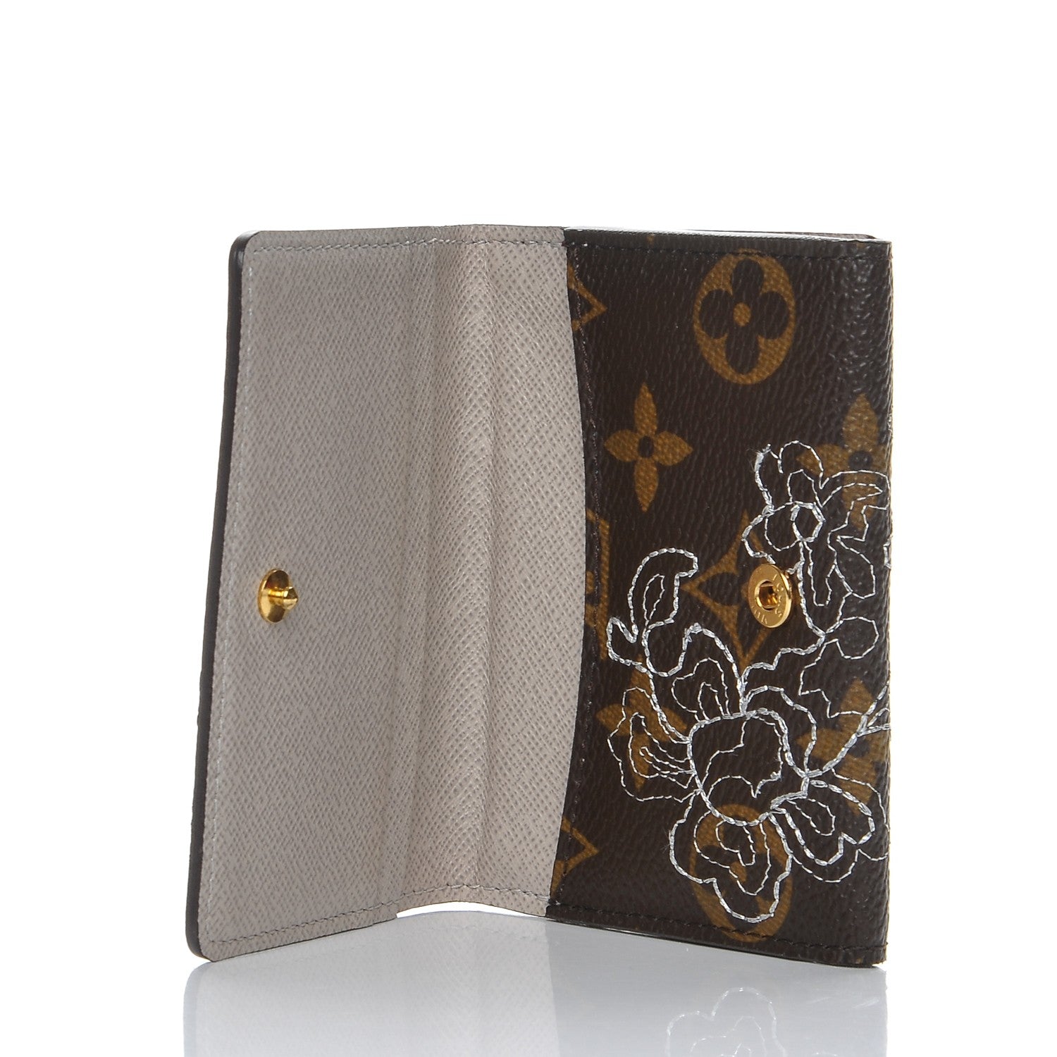 Louis Vuitton Monogram Dentelle Ludlow Wallet Silver 8 of 9