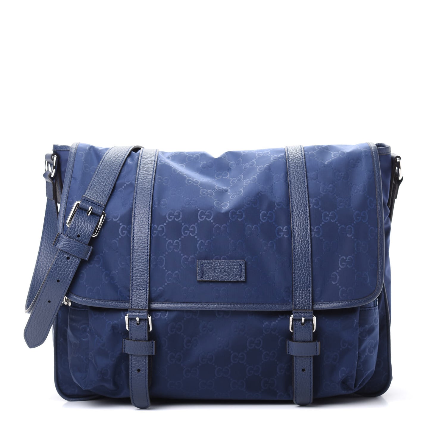 Nylon Monogram Double Buckle Flap Messenger Bag Tide