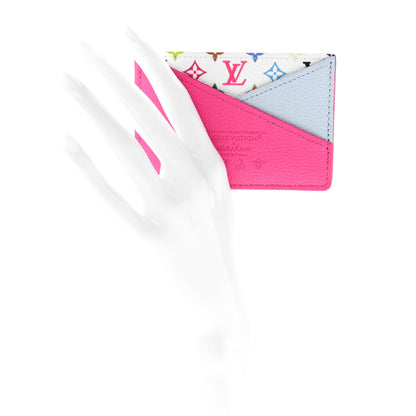 Louis Vuitton LV X TM Monogram Multicolor Criss-Cross Card Holder Kawaii Pink 2 of 7