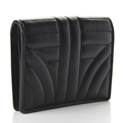 Prada Soft Calfskin Impunture Diagramme Wallet Black 3 of 10
