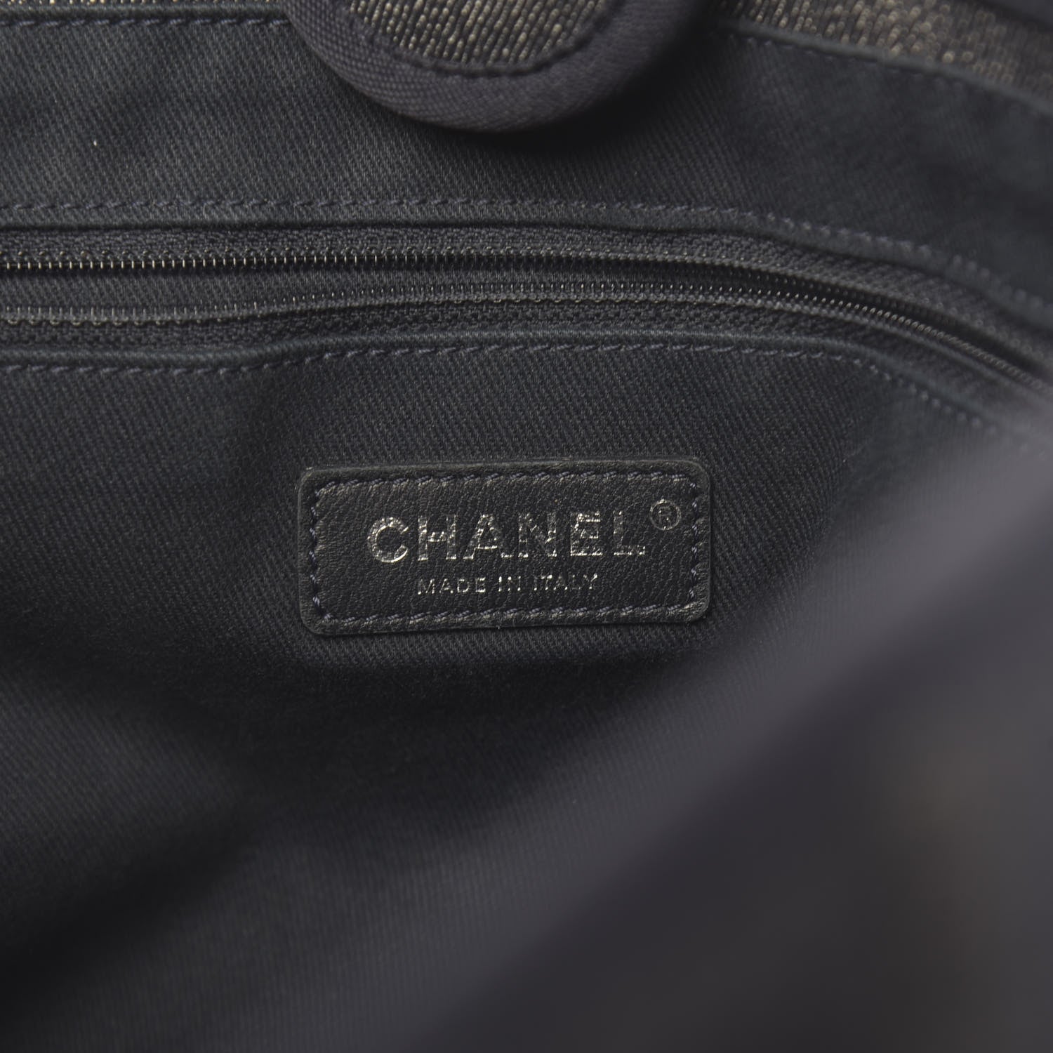 Chanel Denim Small Deauville Tote Blue Orange 6 of 11