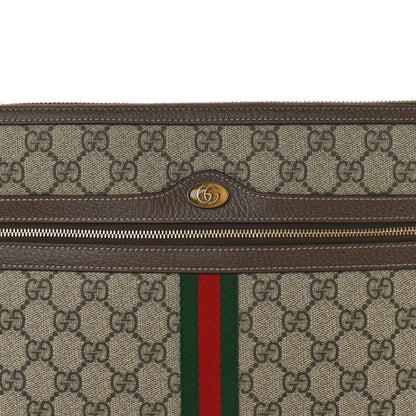 Gucci GG Supreme Monogram Large Ophidia Pouch Clutch Brown 8 of 8