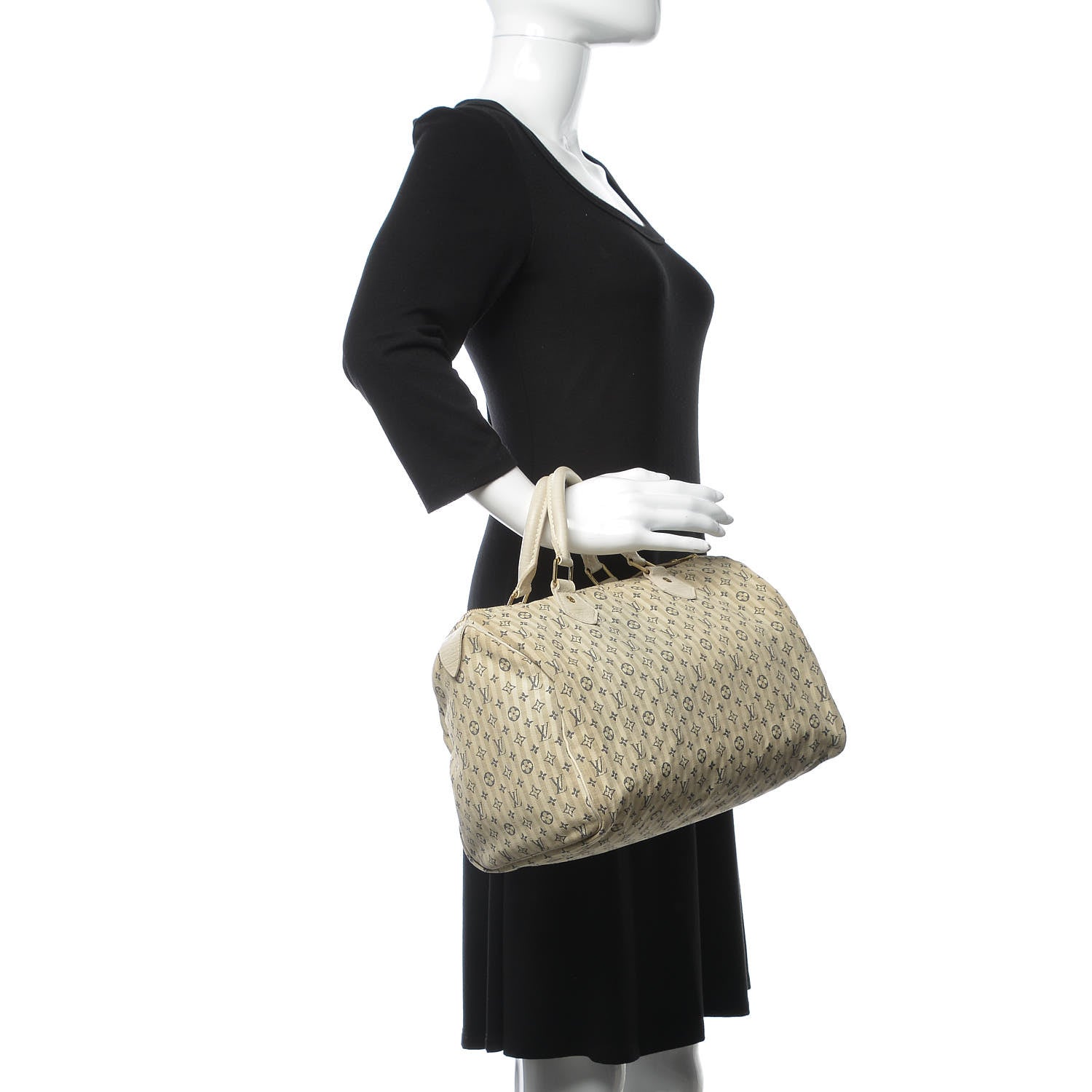 Louis Vuitton Mini Lin Croisette Speedy 30 Blue 2 of 9
