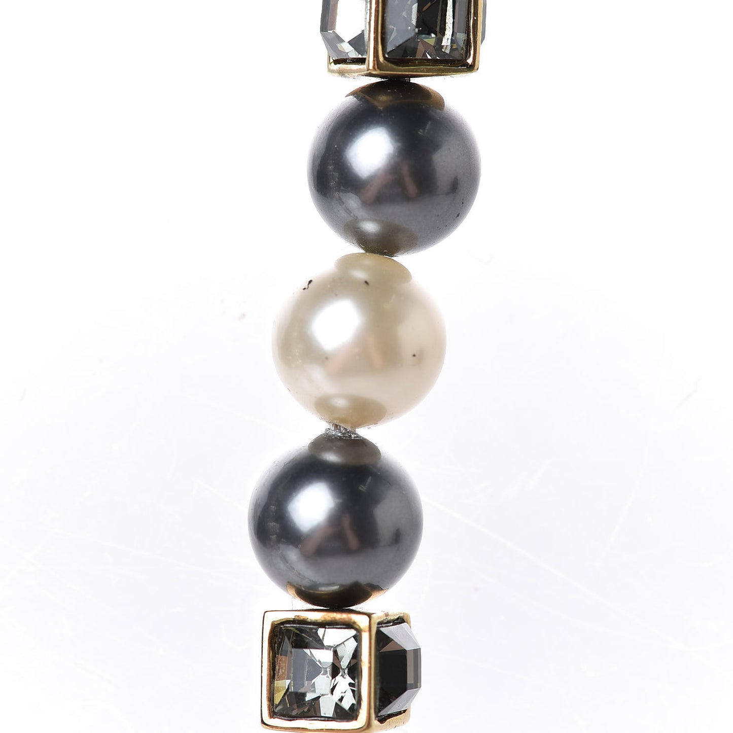 Pearl Crystal Cry Me A River Short Necklace