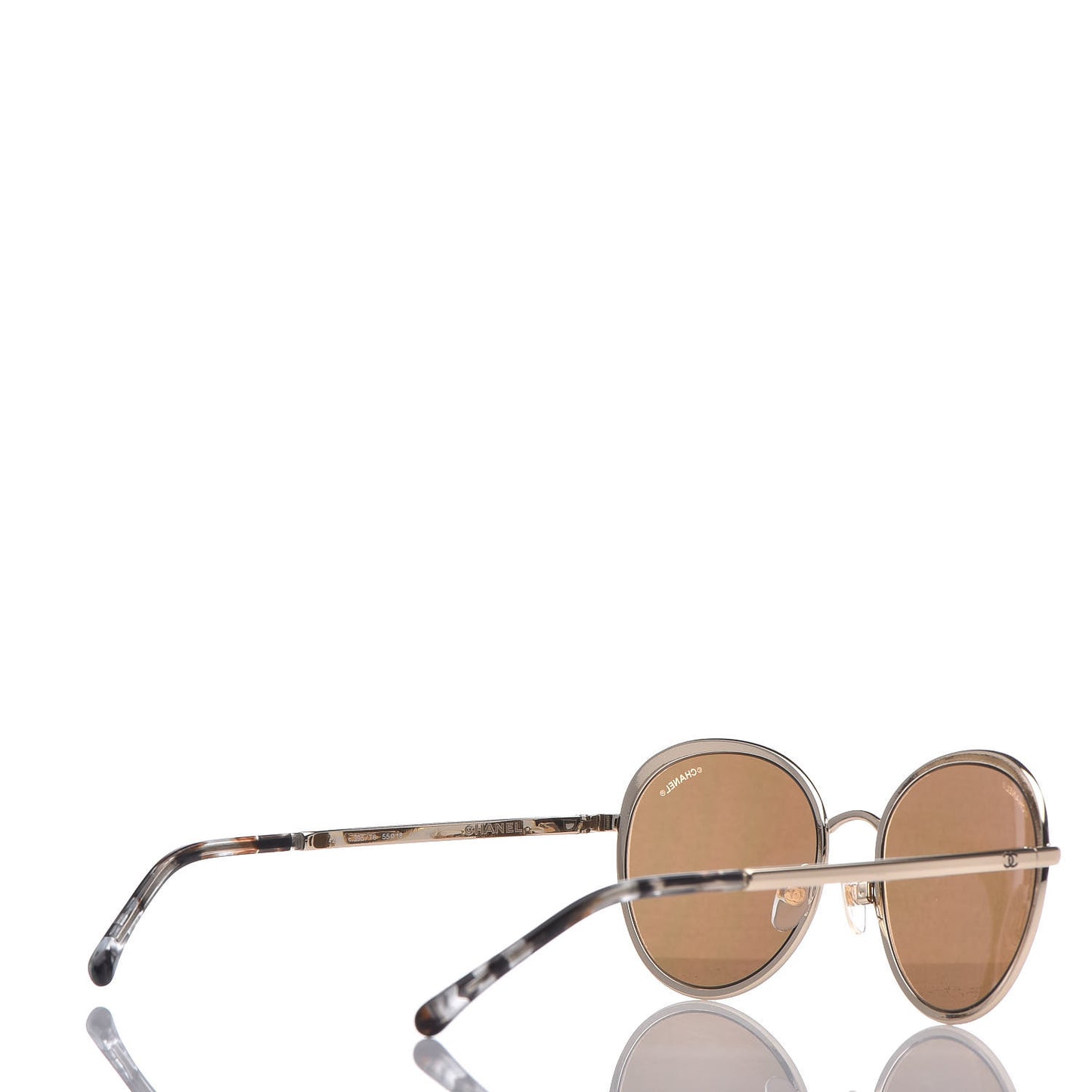 Round Mirror Sunglasses 4206 Gold