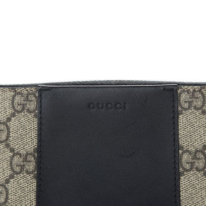 Gucci GG Supreme Monogram Selleria Calfskin Zip Around Wallet Beige Ebony Black 7 of 9