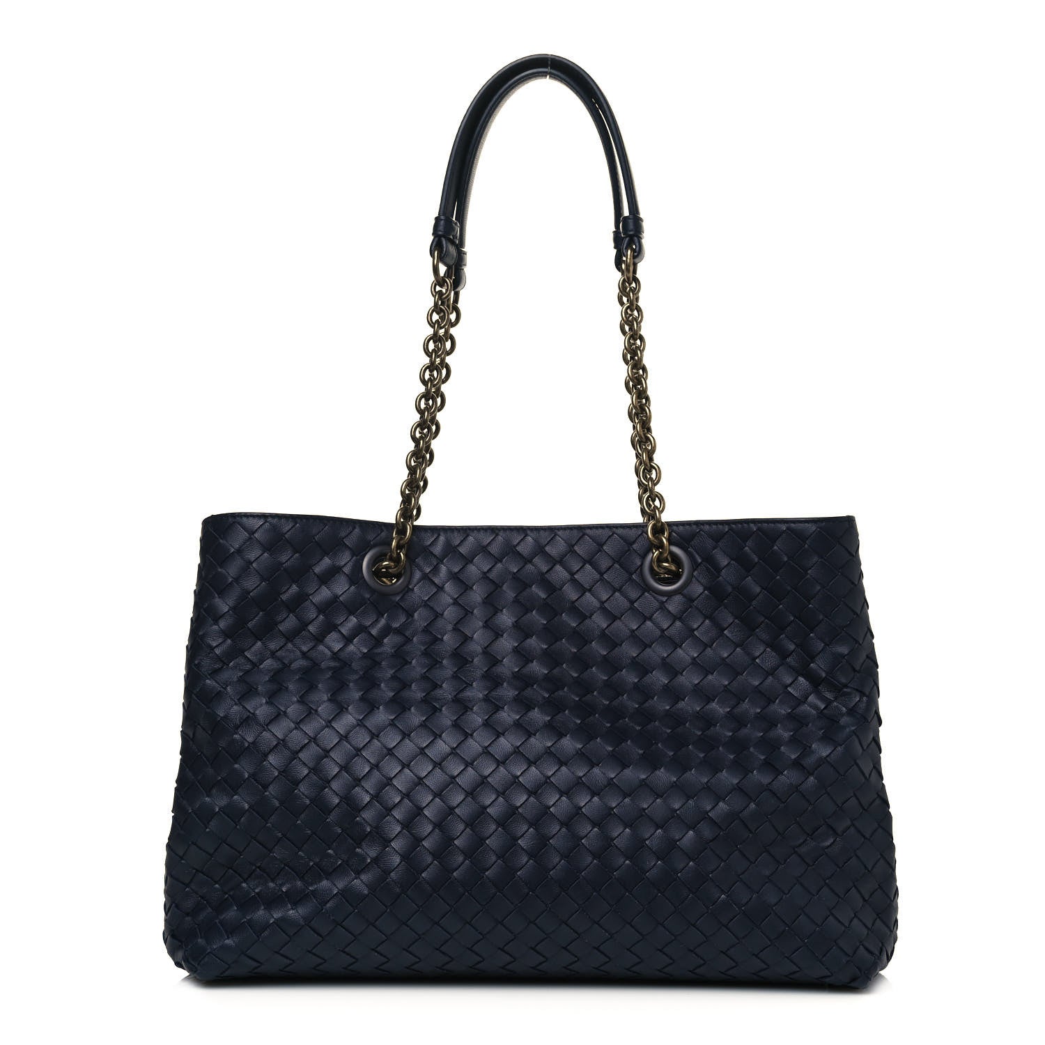 Bottega Veneta Nappa Intrecciato Medium Tote Navy 1 of 13