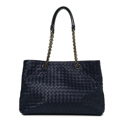 Bottega Veneta Nappa Intrecciato Medium Tote Navy 1 of 13