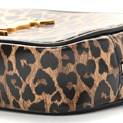 Saint Laurent Calfskin Heart Leopard Print Monogram Mini Lou Camera Bag Toffee 8 of 8
