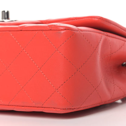 Chanel Lambskin Quilted Mini Rectangular Flap Red 7 of 14