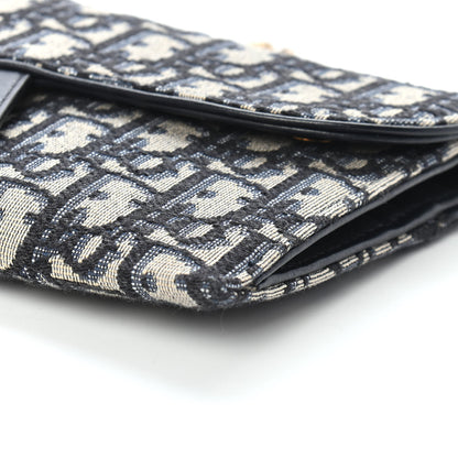 Christian Dior Oblique Saddle Chain Long Wallet Blue 9 of 9