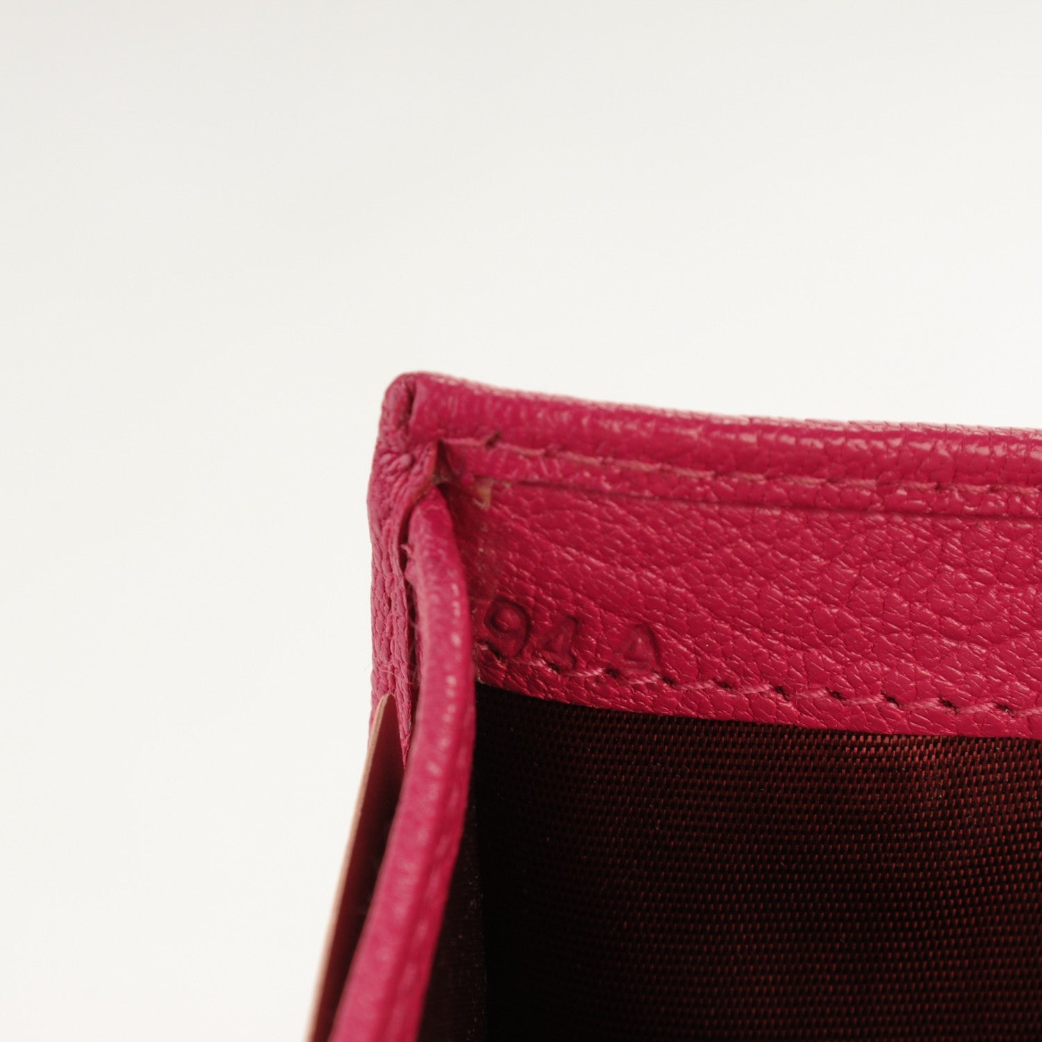 Miu Miu Goatskin Madras Flap Wallet Peonia 7 of 7