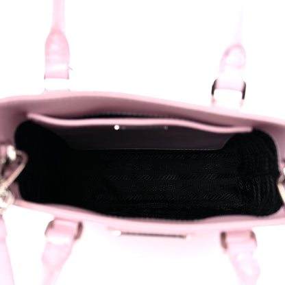 Prada Spazzolato Triangle Small Double Handle Crossbody Tote Alabastro 6 of 10