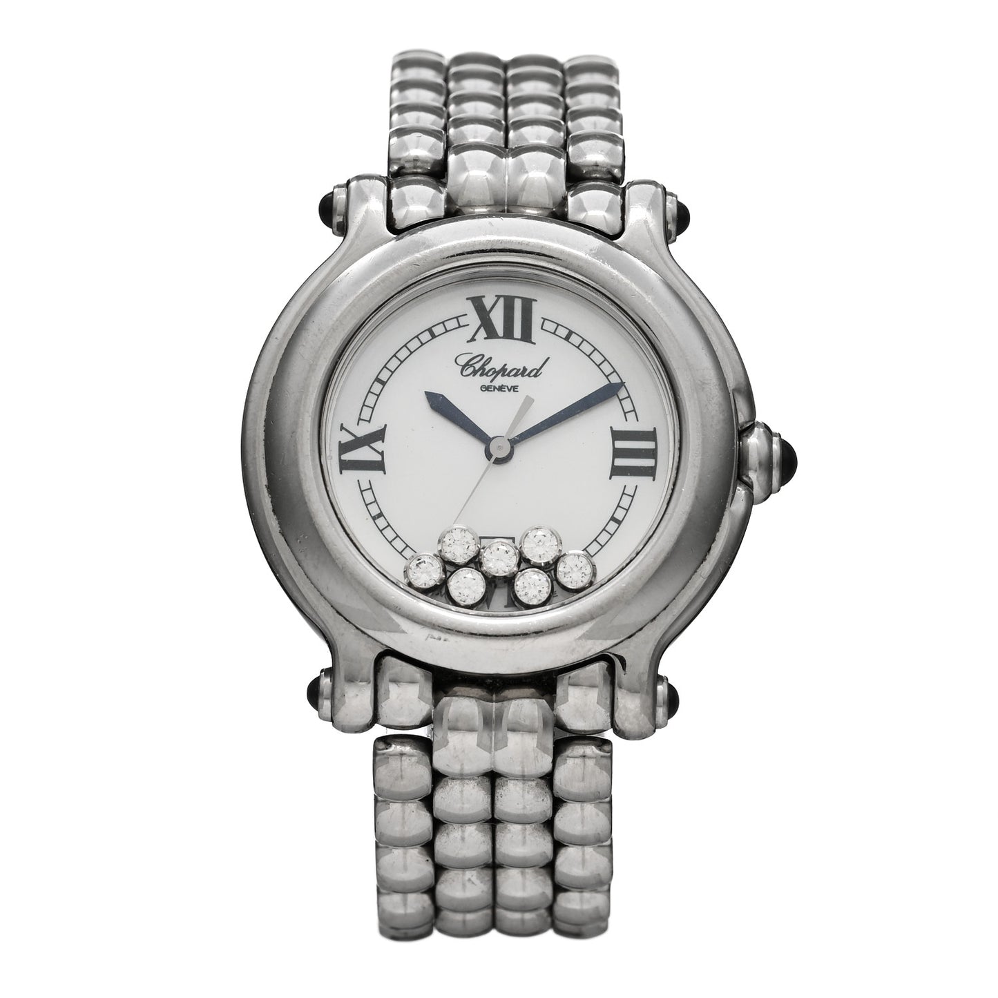 Stainless Steel 7 Diamond 32mm Happy Sport Quartz Watch