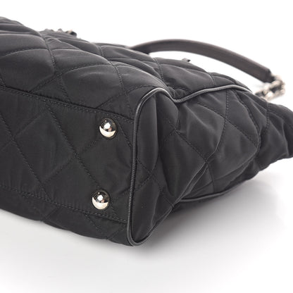 Prada Nylon Tessuto Impuntu Quilted Shoulder Bag Black 9 of 9