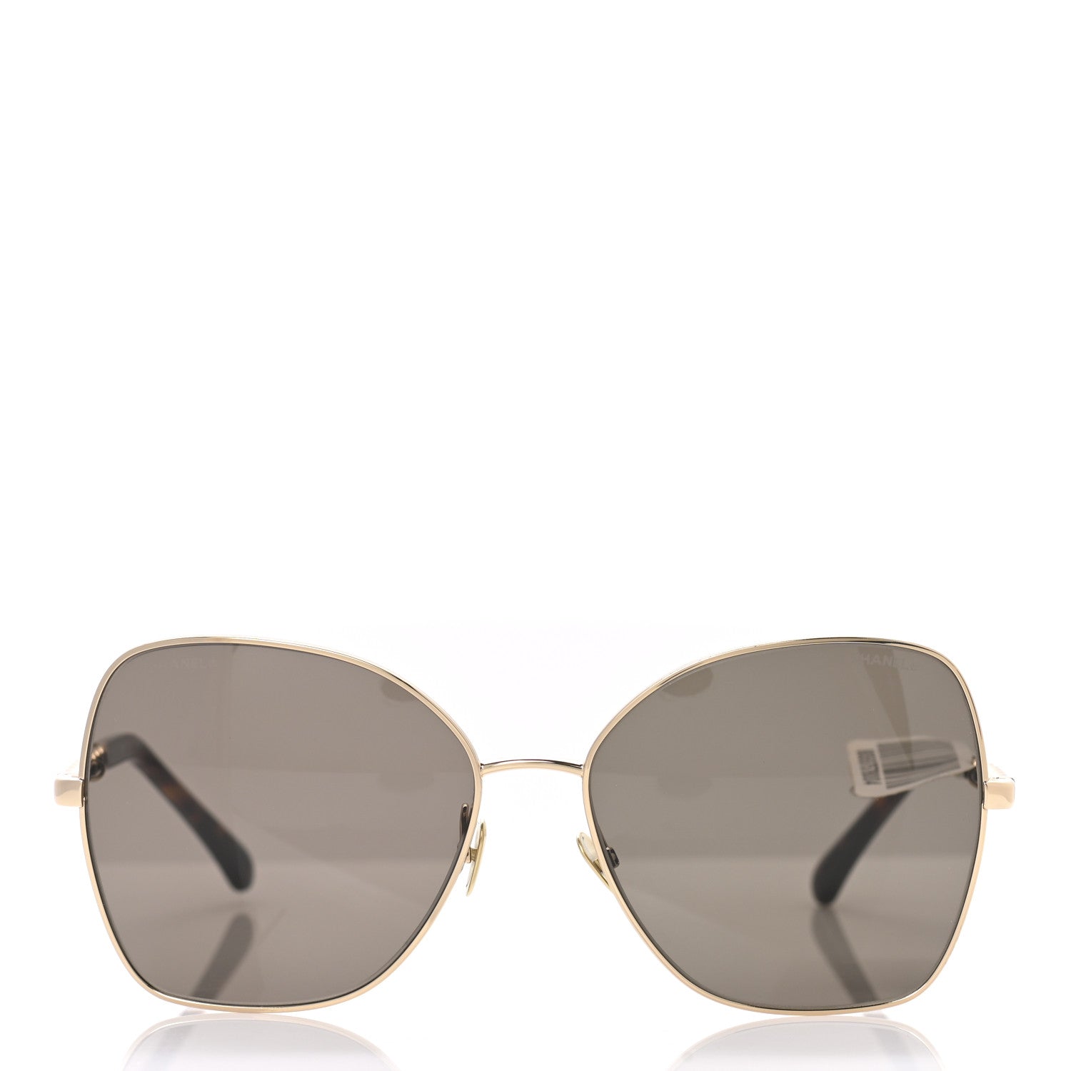 Chanel Metal Square Frame Chain Sunglasses 4274-Q Brown 3 of 8