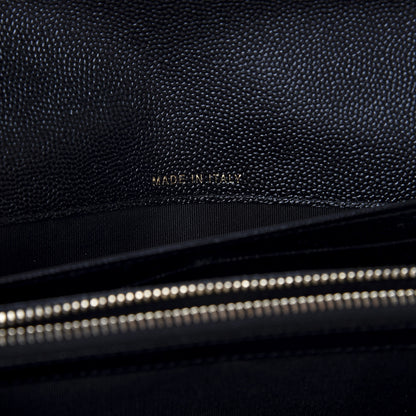 Chanel Caviar Quilted Large Golden Class Gusset Flap Wallet Black 6 of 7