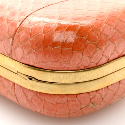 Alexander McQueen Snakeskin Knuckle Box Clutch Orange 9 of 9