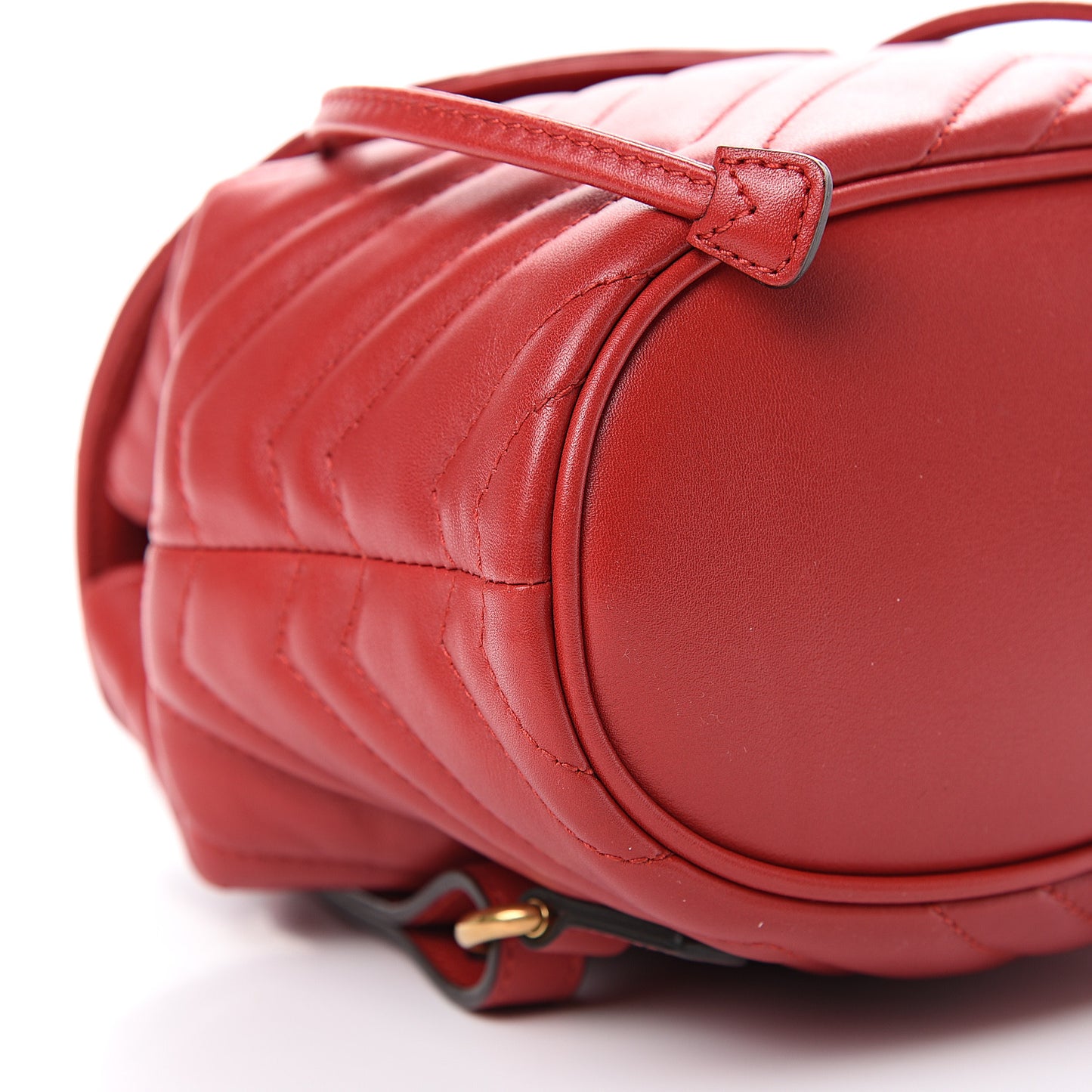 Calfskin Matelasse GG Marmont Flap Backpack Hibiscus Red