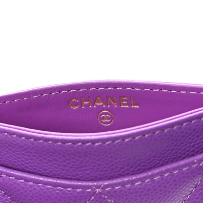 Chanel Caviar Quilted Card Holder Purple 6 of 8