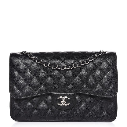 Chanel Caviar Quilted Jumbo Double Flap Black 1 of 9