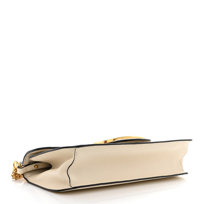 Valentino Garavani Calfskin Vlogo Loco Shoulder Bag Light Ivory 4 of 16