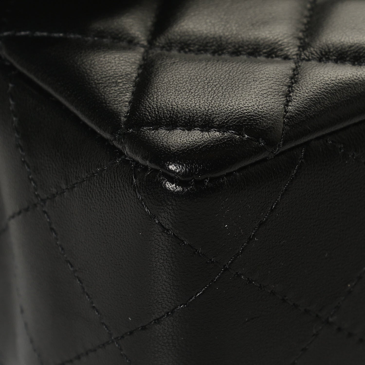 Chanel Lambskin Quilted Mini Rectangular Flap Black 8 of 14