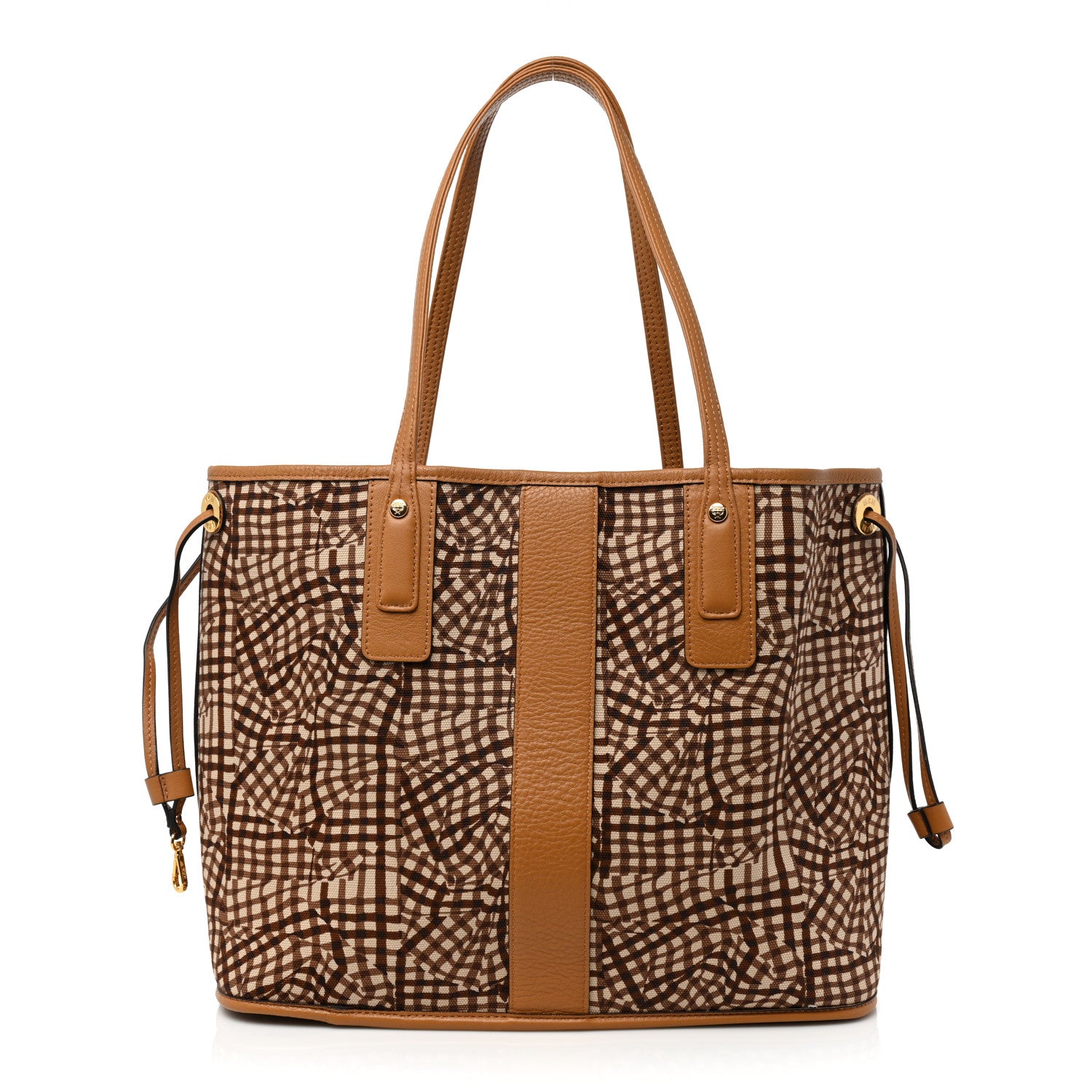 MCM Visetos Medium Liz Reversible Shopper Tote Cognac 3 of 19