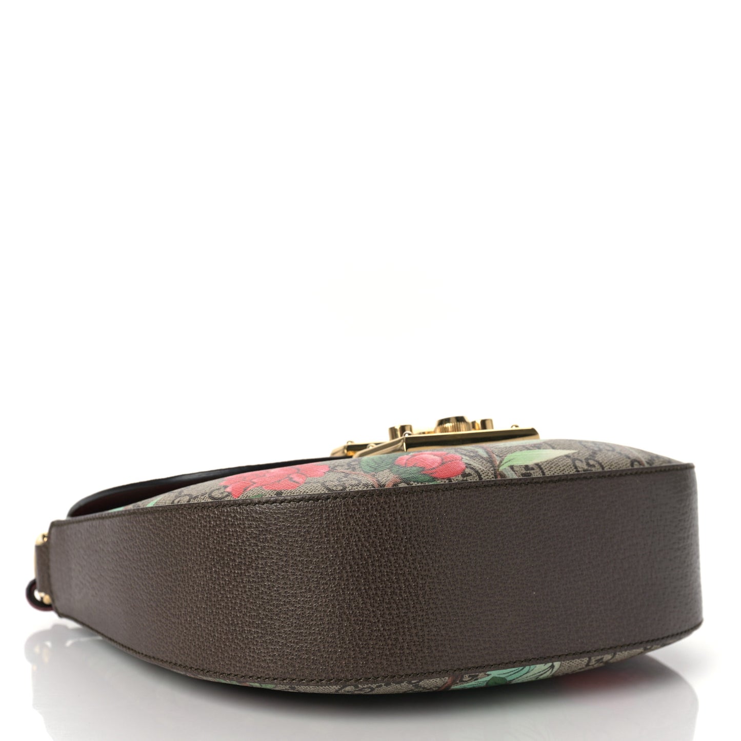 GG Supreme Monogram Tian Web Medium Padlock Messenger Shoulder Bag Beige Multicolor New Acero