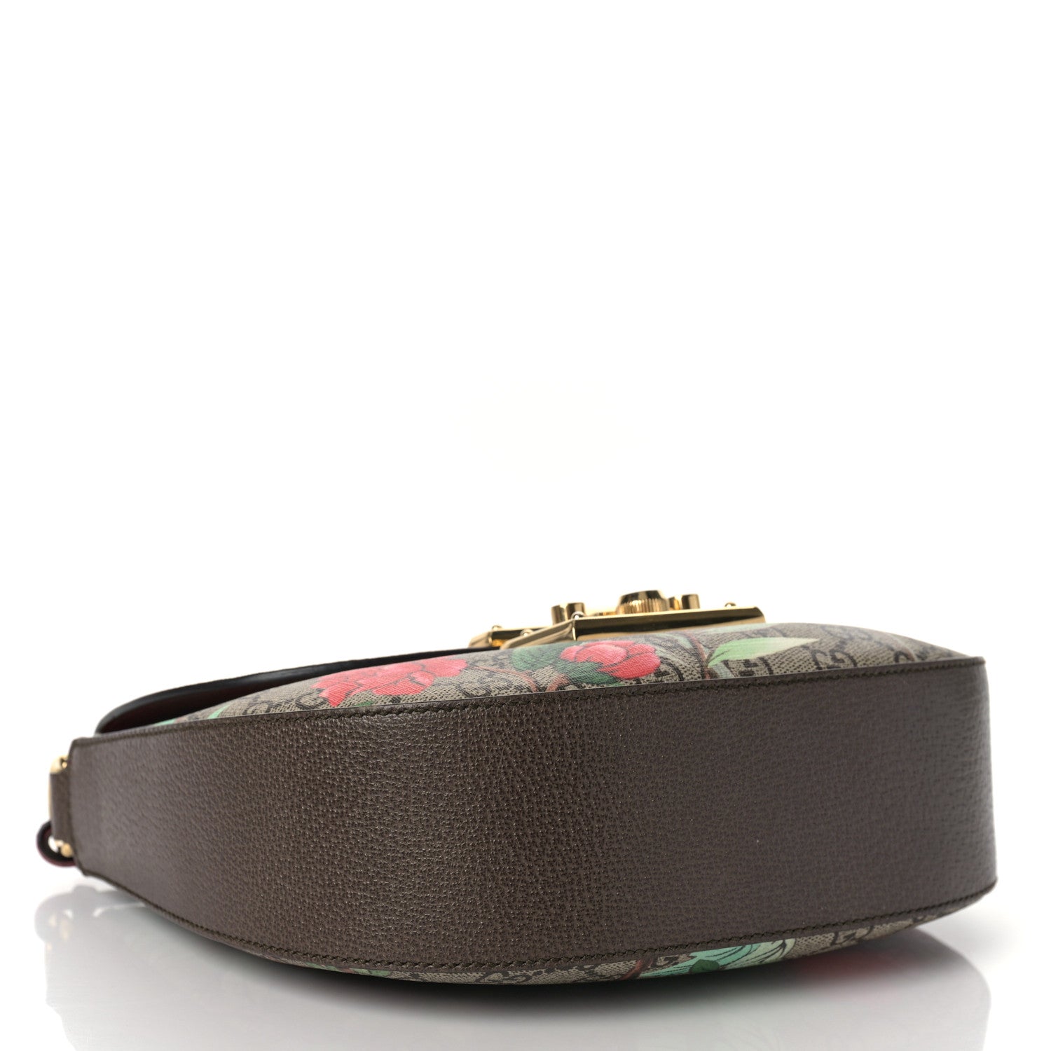 Gucci GG Supreme Monogram Tian Web Medium Padlock Messenger Shoulder Bag Beige Multicolor New Acero 4 of 10