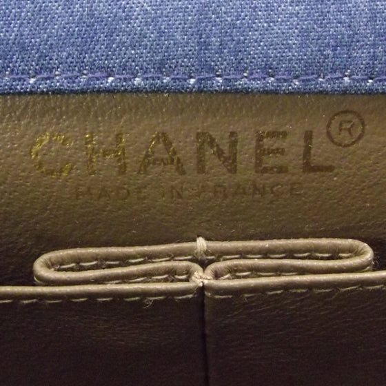 Chanel Denim Chocolate Bar Quilted Flap 7 of 9