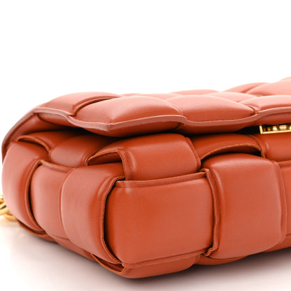 Bottega Veneta Lambskin Maxi Intreccio Padded Chain Cassette Crossbody Bag Maple 8 of 9
