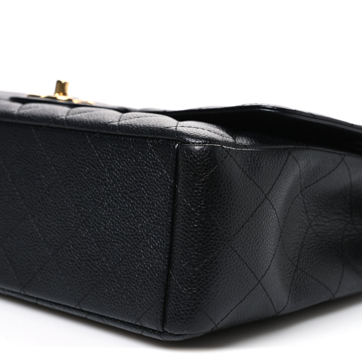 Caviar Quilted Maxi Double Flap Black