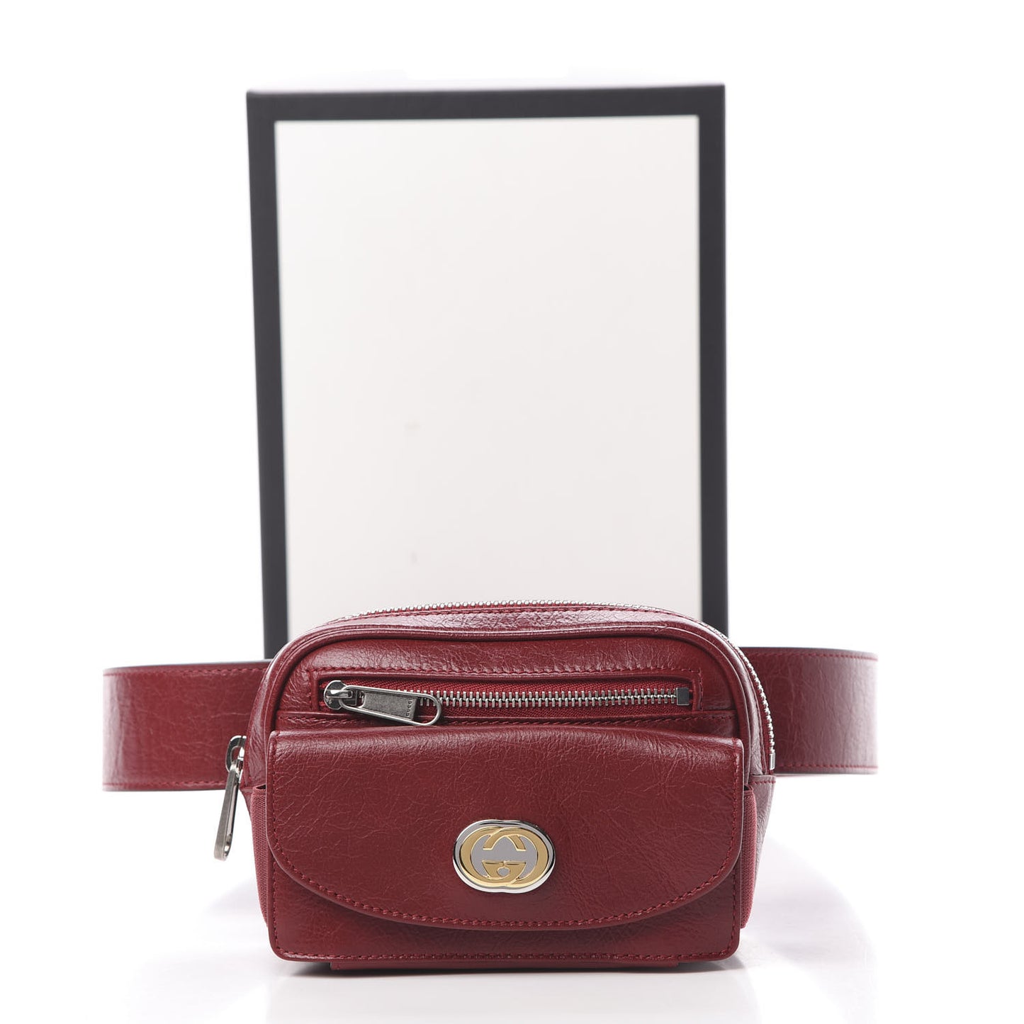 Fluffy Calfskin Mini Morpheus Belt Bag Red